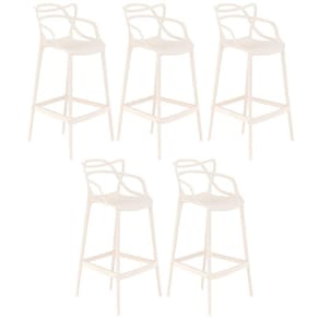 Kit 5 banquetas altas bancada cozinha Masters Allegra