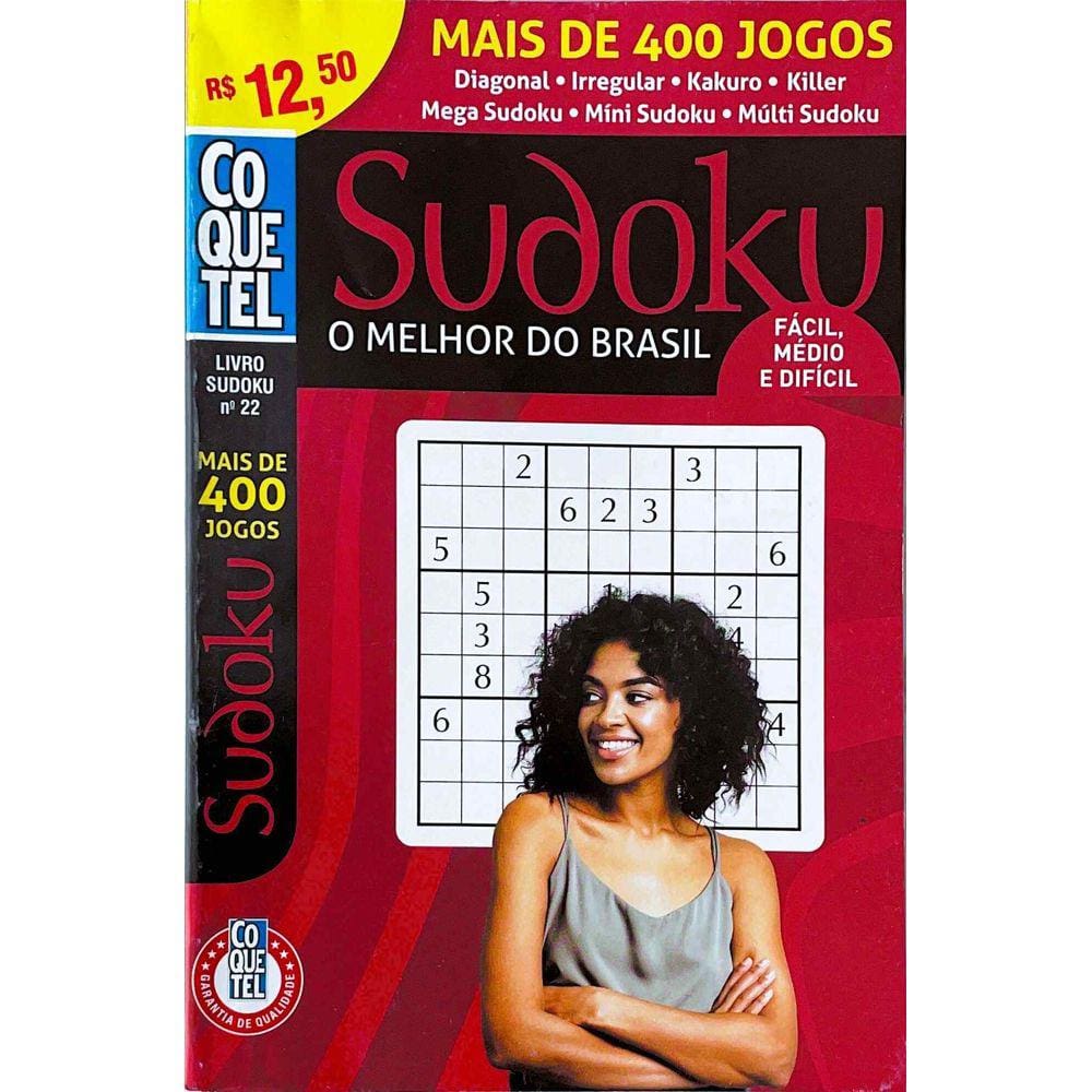 Coquetel Sudoku, Fácil, Médio e Difícil