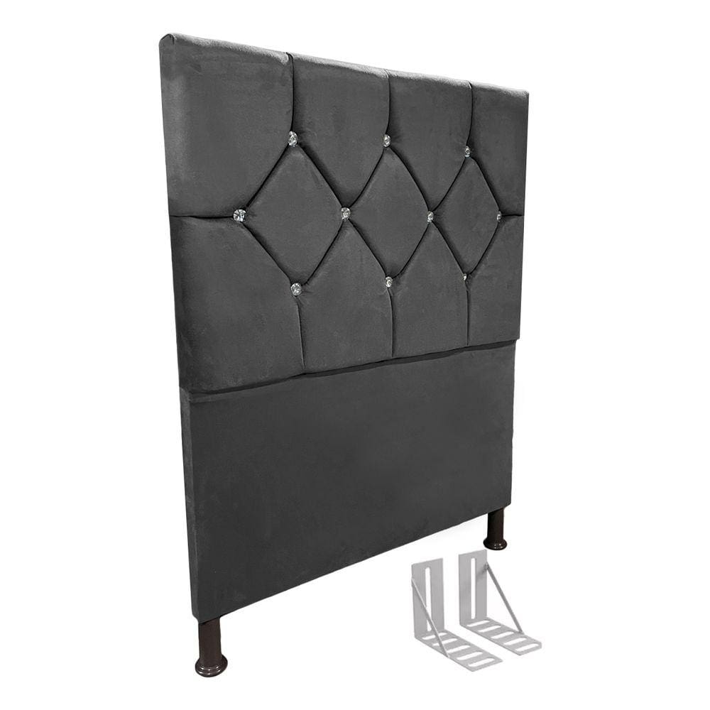 Cabeceira de Cama Box Solteiro + Frame 90cm Estofada Maju C