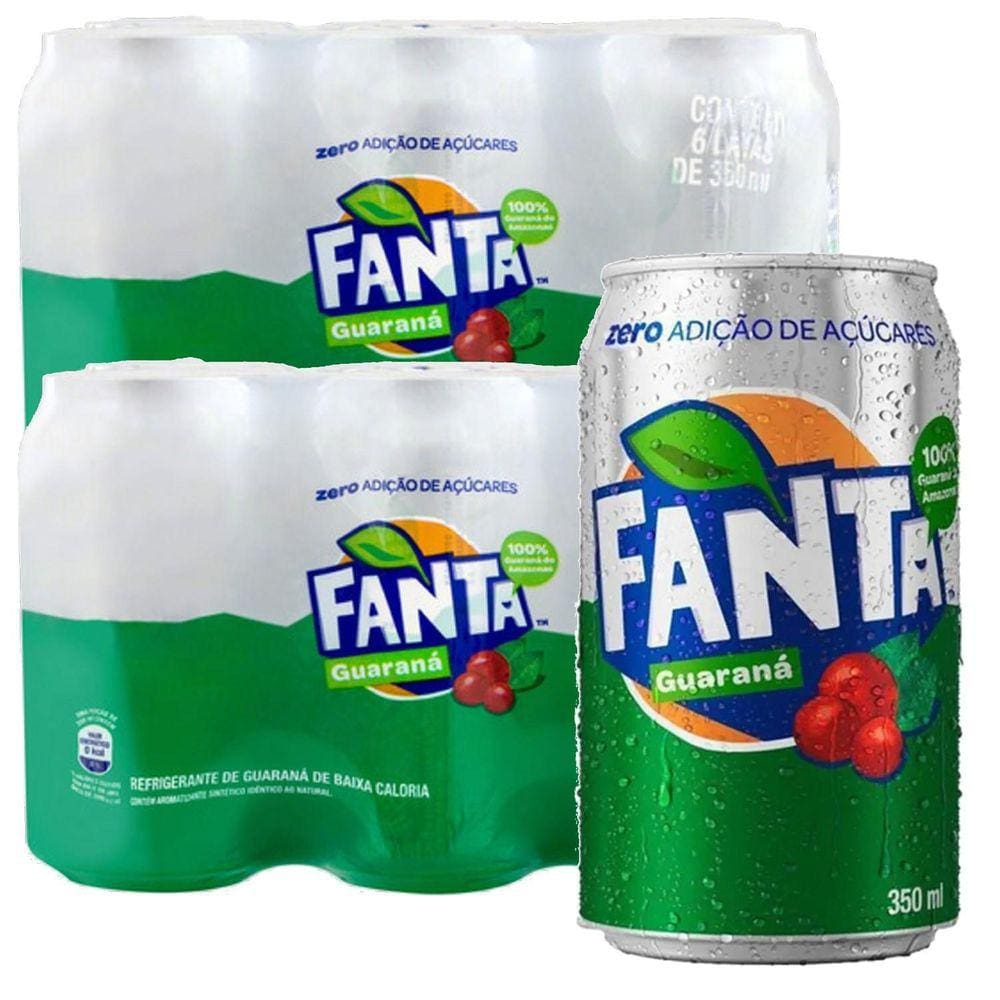 Fanta Guaraná Zero Lata 350Ml  12 Latas