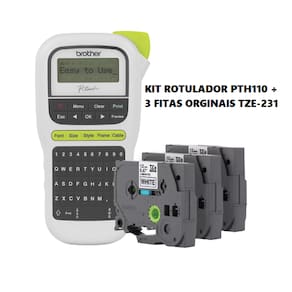 Rotulador Brother Pth-110 + 3 Fitas Tz 231 12Mm