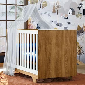Berço Mini Cama Life 100% Mdf com Colchão Branco/Ypê - Tigus