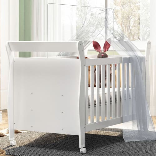 imagem-Berço Mini Cama Slim 100% Mdf Branco Tigus Baby