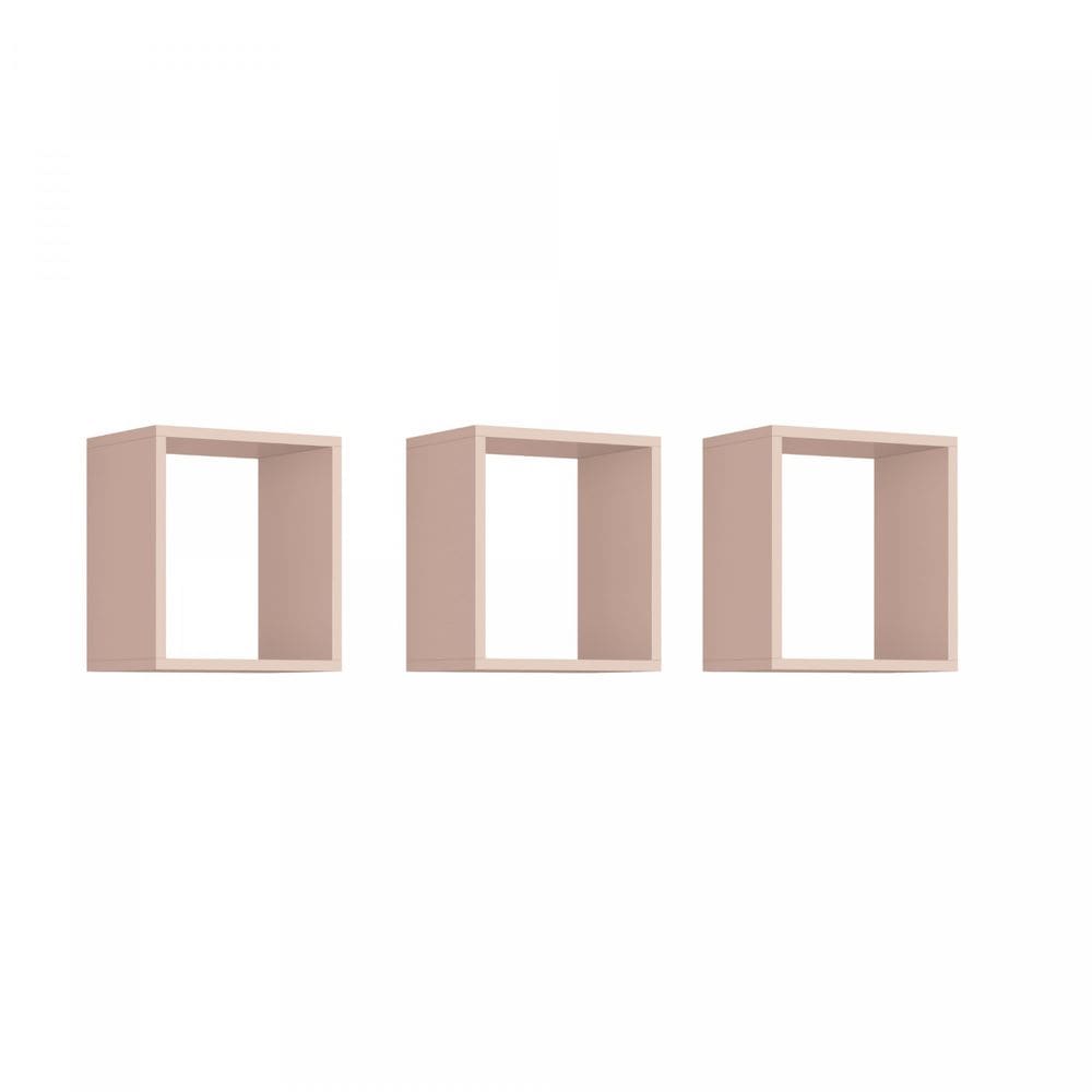 Kit 3 Nichos Juju Reller Móveis Rosa fosco