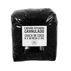 Carvão Ativado Granulado Casca de Coco Embalagem Com 1kg