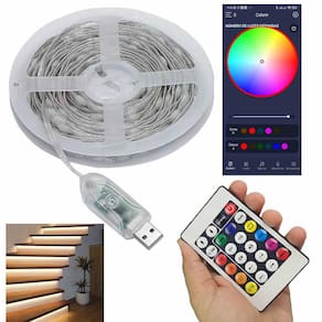 Fita Led Aplicativo App Celular 10 Metros Cores RGB Ajustavel Decoraçao Natal Gesso Sanca Luzes Pisca Pisca Escada Mesa Estante Iluminaçao