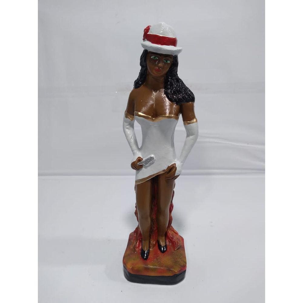 Imagem Pomba Gira Maria Navalha Escultura Gesso 20 Cm