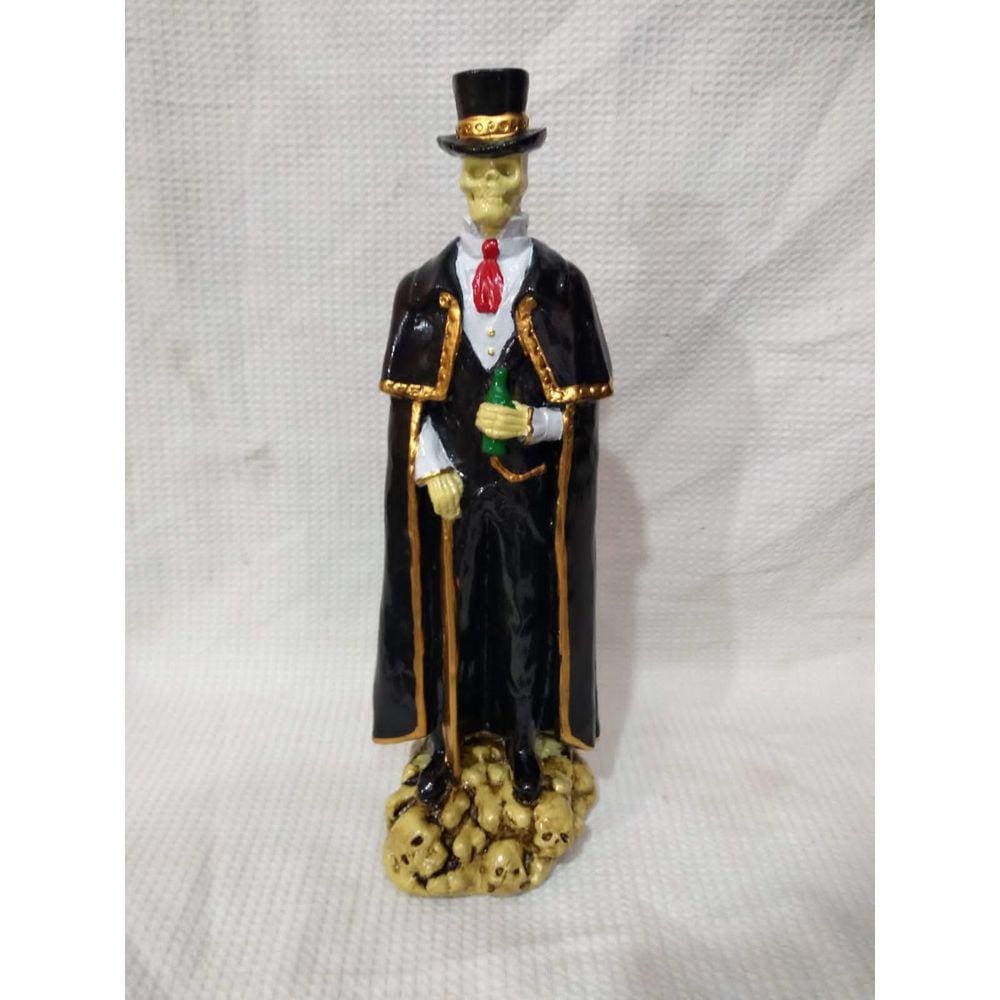 Imagem Exu Caveira Estatua Escultura Gesso 25 Cm