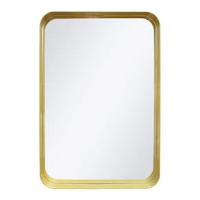 Espelho Decorativo Urban Dourado 60X40Cm Retangular Cantos