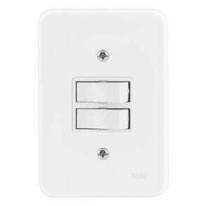 Conjunto Interruptor Duplo Simples 4x2 Radial Pollar