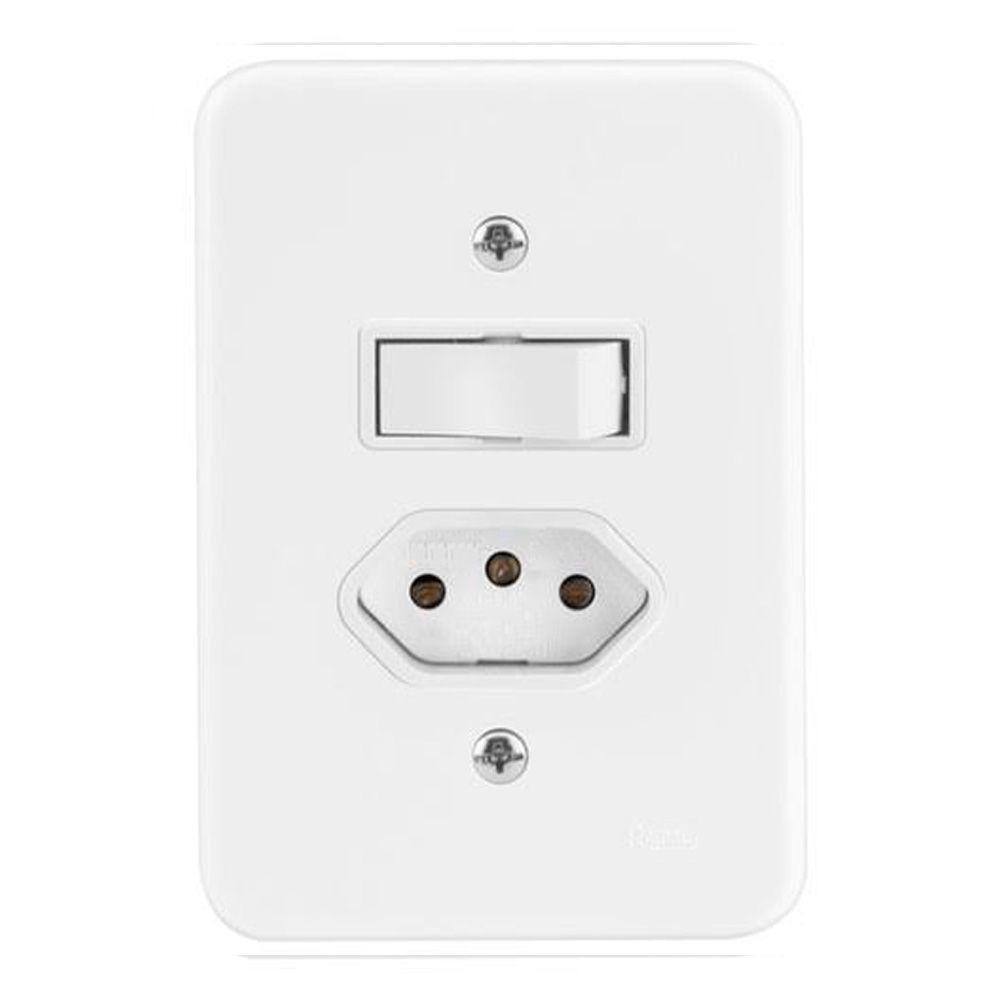 Conjunto de Interruptor Simples C/ Tomada 2p+t 20a Pollar