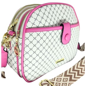 Bolsa feminina tiracolo espaçosa transversal alça larga luxo