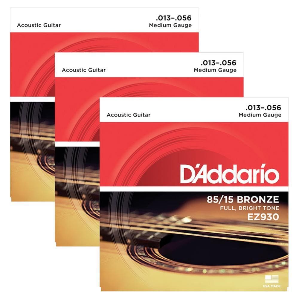 3 Encordoamentos Violão Aço Daddario .013 85/15 EZ930