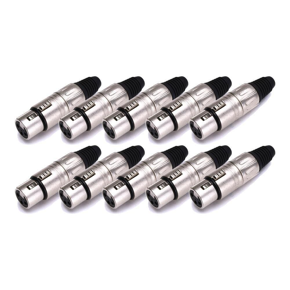 10 Plugs XLR F Cabo Fêmea Santo Angelo