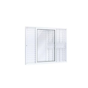 Janela Veneziana Alumínio Lateral 3 Folhas Eccellente 120x150cm Lucasa Branco