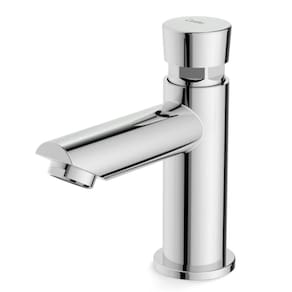 Torneira Para Lavatório de Mesa Bica Baixa com Fechamento Automático Ecopress Celite Cromado