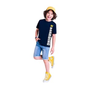 Camiseta Infantil Masculina Manga Curta Estampado Kyly Ref:112185 10/18