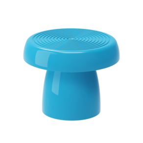 BANDEJA REDONDA ALEGRA 20 CM + PÉ (VASO) 15 CM - AZUL CLARO - Produfest