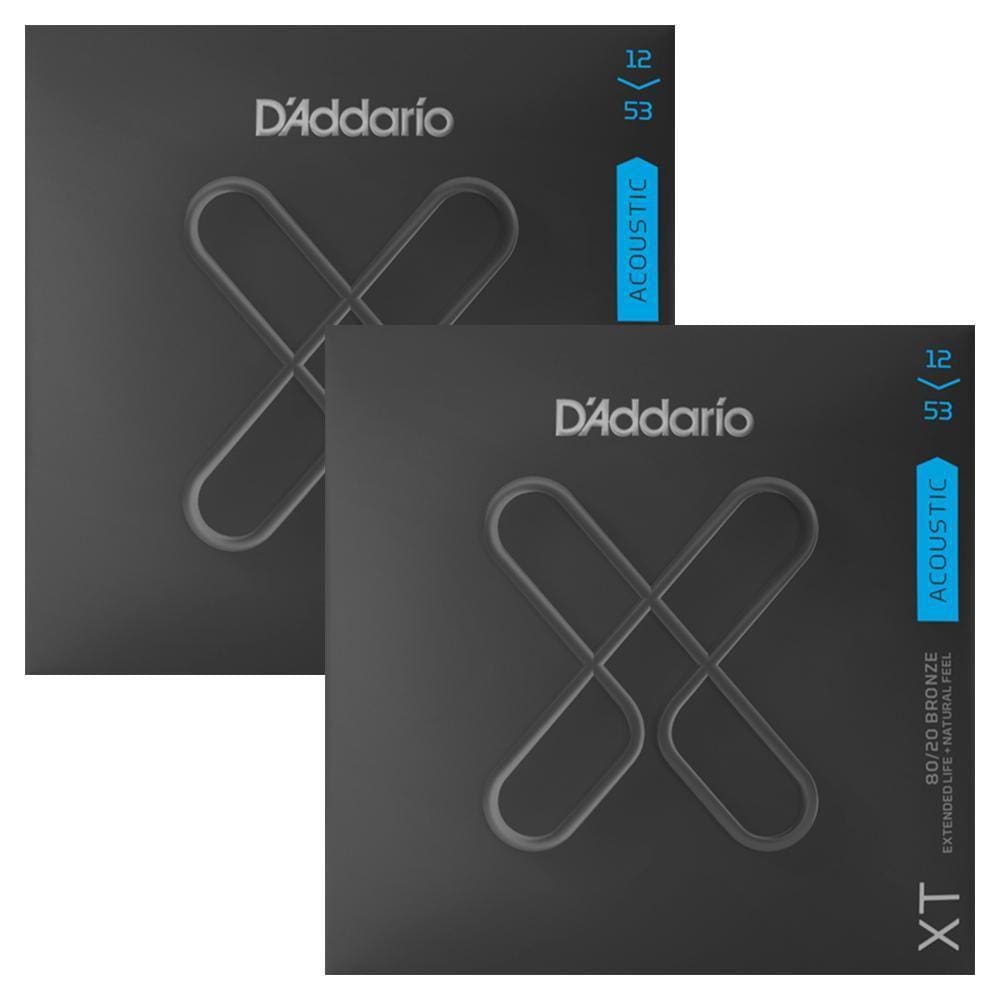 2 Encordoamentos Violão Aço Daddario XT .012 80/20 XTABR1253