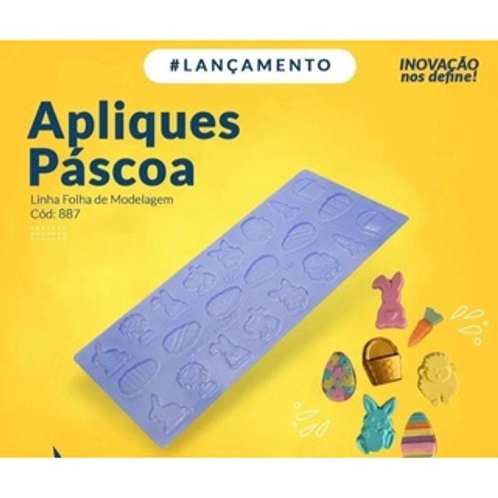 Placa P/ Chocolate Apliques Páscoa Porto Formas Cod: 887