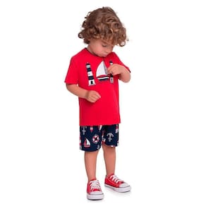 Conjunto Manga Curta Barco Kyly Ref:111566 P/G