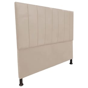 Cabeceira de Cama Box Queen Estofada Laura Bege