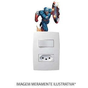 Adesivo De Interruptor Capitão América Mod 02