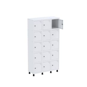 Armario Roupeiro 15 Portas Aço GRP 503/15 Branco
