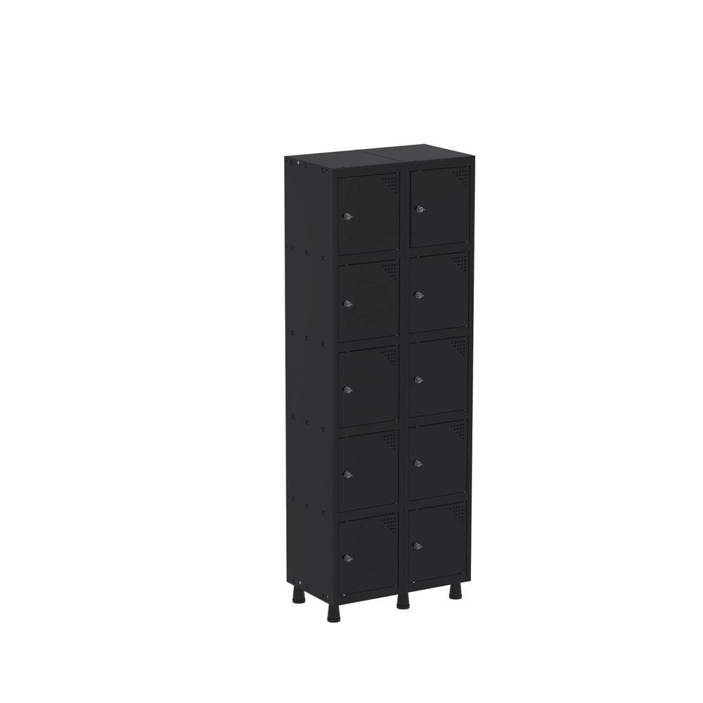 Armario Roupeiro 10 Portas Aço GRP 502/10 Preto