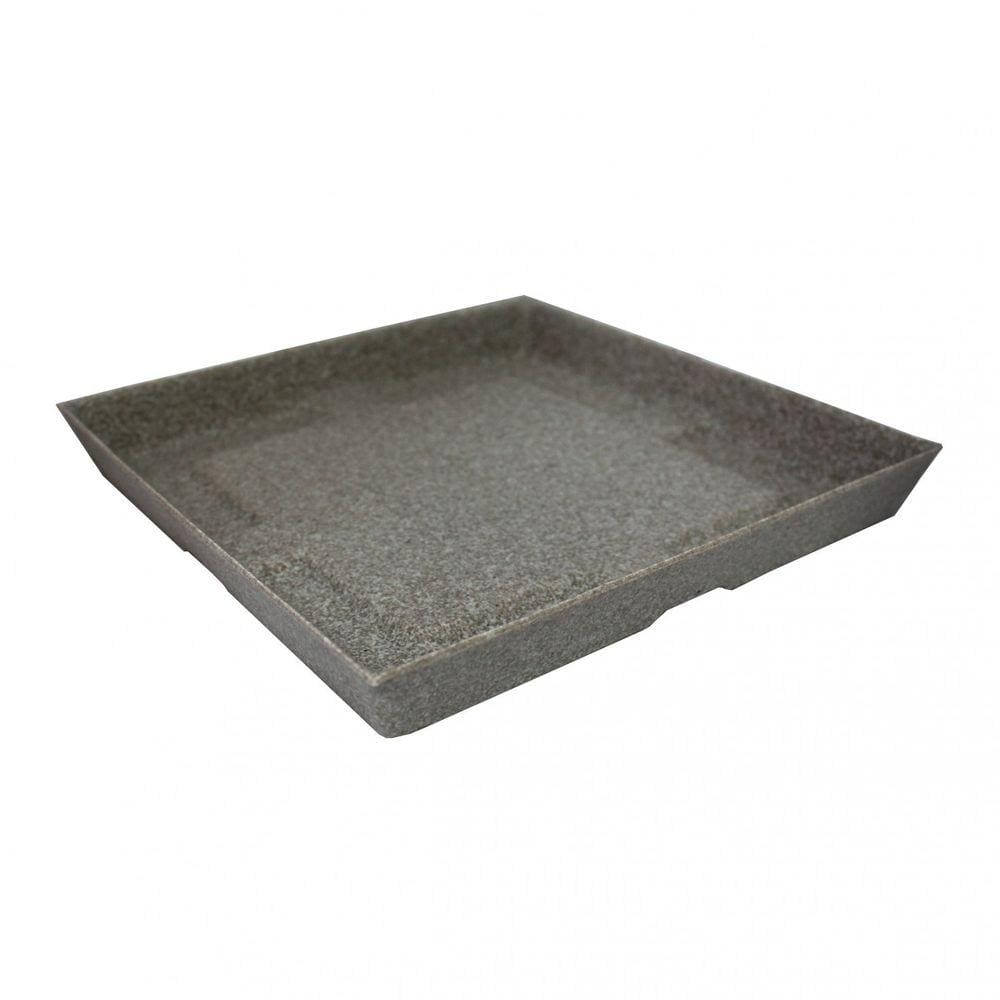 Prato para Vaso Quadrado Slim 23 Japi Mármore