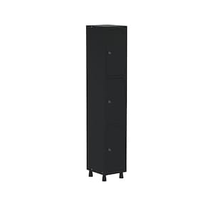 Armario Roupeiro 3 Portas Aço GRP 501/3 Preto