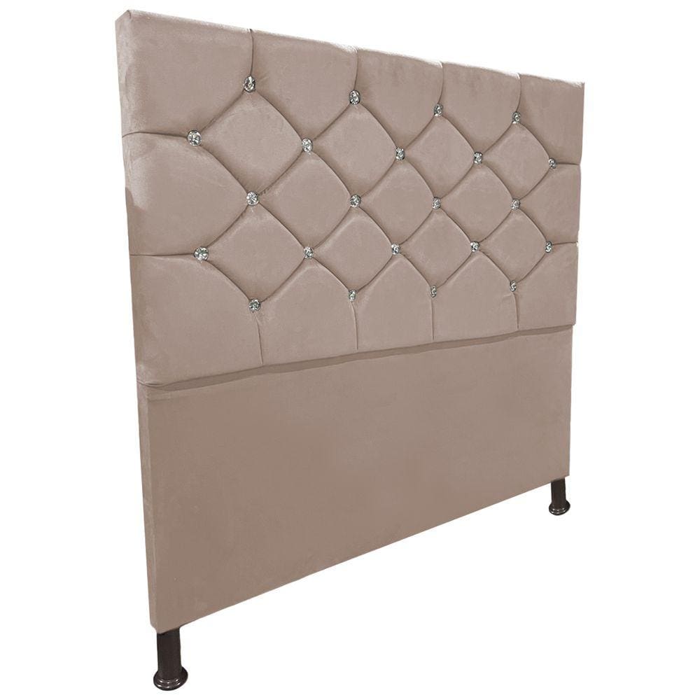 Cabeceira de Cama Box Queen Estofada Kasi Bege