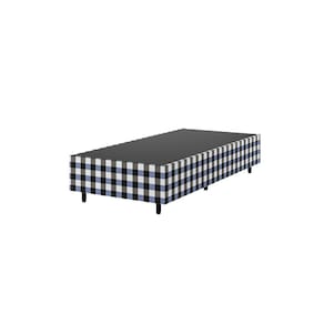 Base Box Solteiro Zeus Viero 25x88x188cm Azul Xadrez