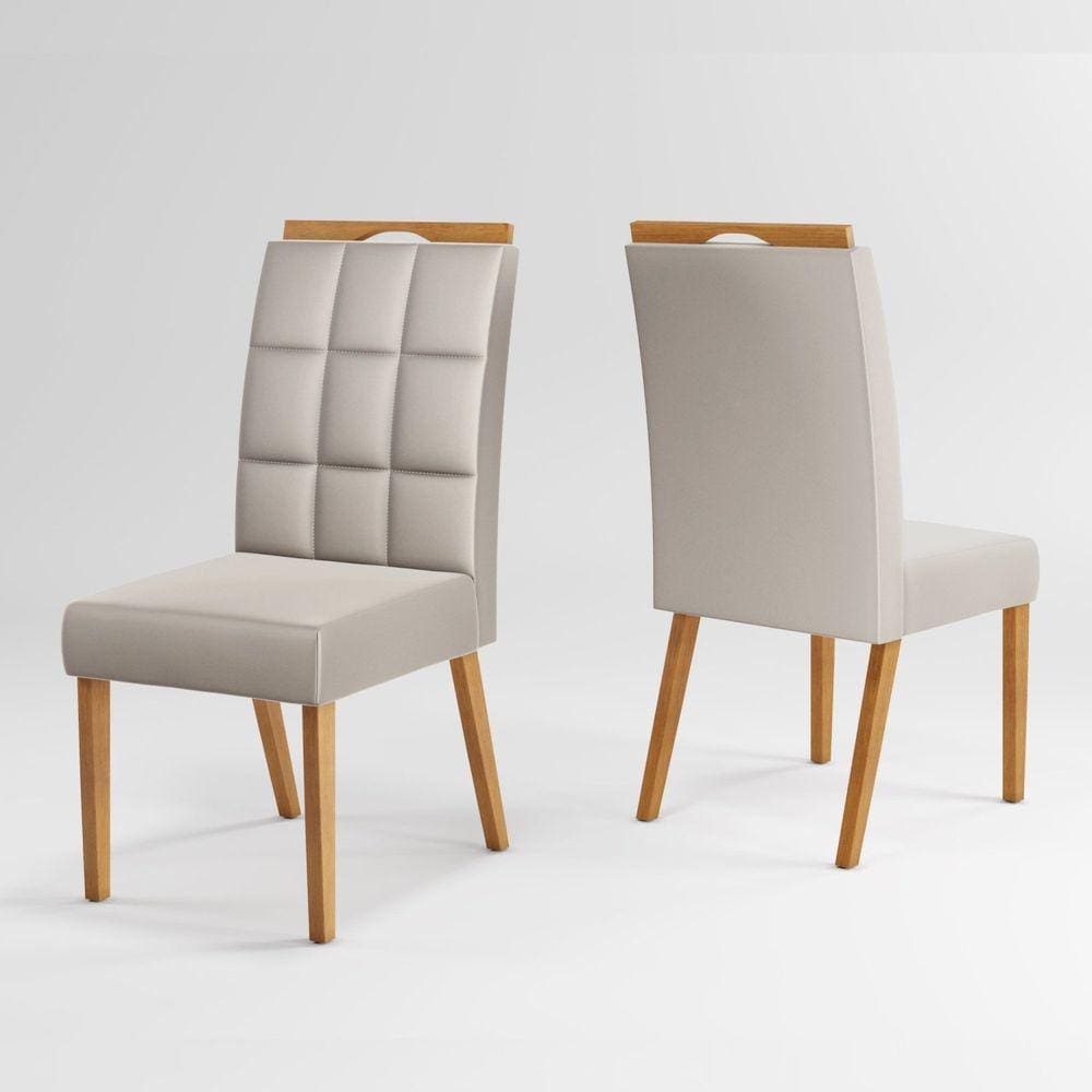 Kit 2 Cadeiras Wood Berlim Mel/Bege