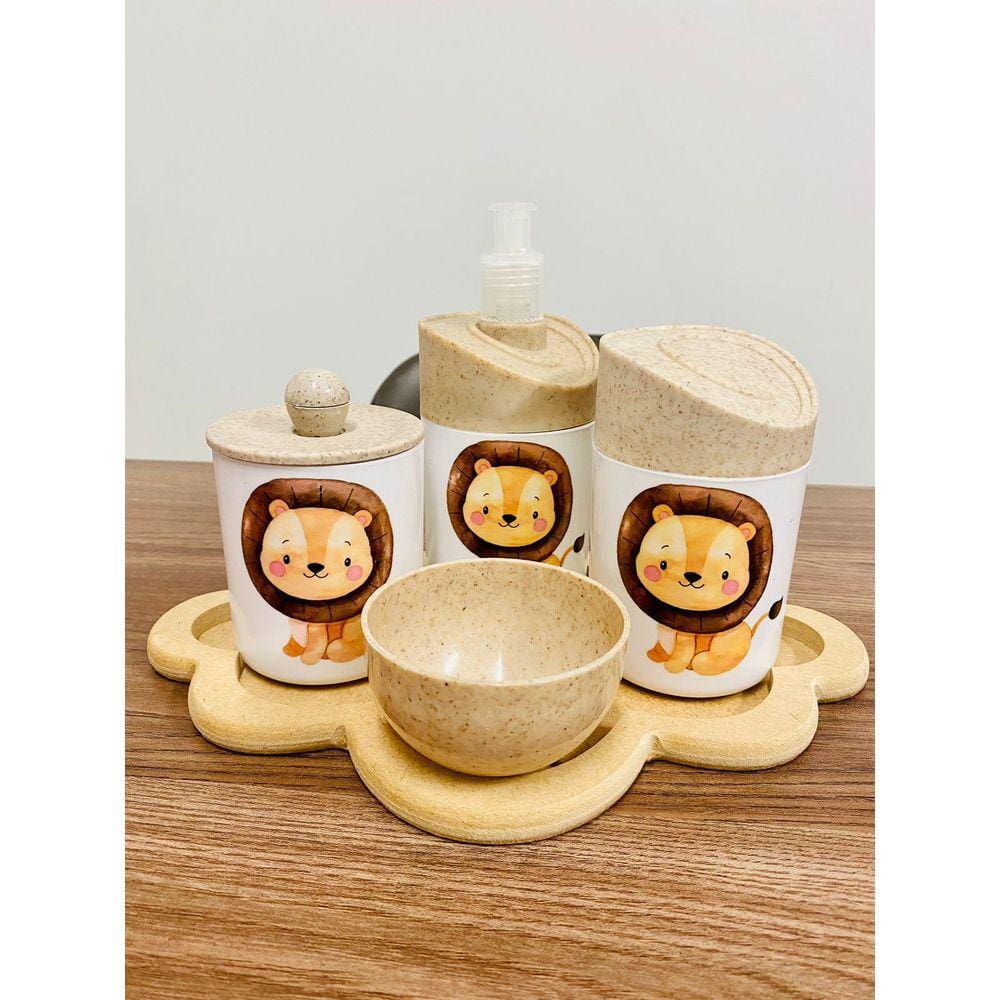 Kit Três Leões c/BANDEJA NUVEM CRUA