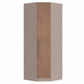 Guarda Roupa Modulado Canto Oblíquo 1 Porta Requinte+ Móveis Castro Duna Line/Macadâmia