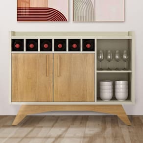 Buffet Aparador 2 Portas Clara Valdemóveis Off White/Cinamomo