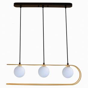 Pendente Beat 68x12cm18cm 3x75W G9 HL024 Bella Iluminação Preto