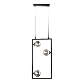 Pendente Balanço 30x60cm 3xg9 75W TR004B Bella Iluminação Preto