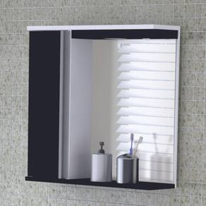 Espelheira com LED 1 Porta Preto