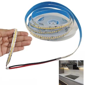 Fita Led 5 Metros 240 Leds 16W 3000K Branco Quente Decoraçao Quarto Sala Gesso Sanca Teto rebaixado Casa Loja