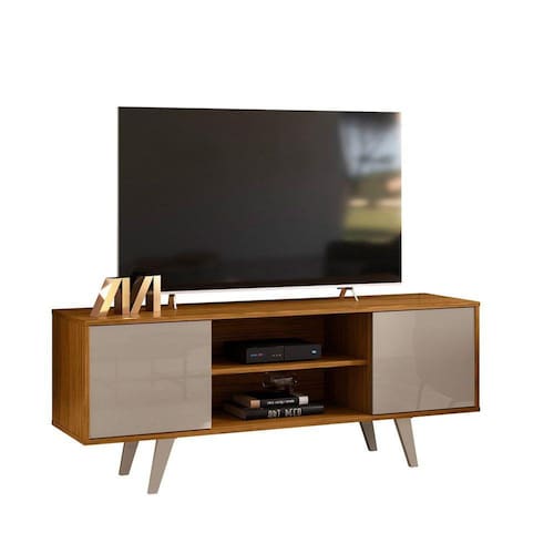 Rack para TV até 50 polegadas Lisboa CINZA / MARROMLE - Marrom