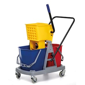 Carro para Limpeza ? Balde Duplo c/ Espremedor ? 34 litros ? Nobre