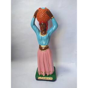 Imagem Maria Baiana Escultura Gesso Estatua 20 Cm
