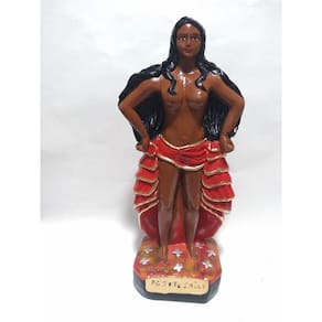 Imagem Pomba Gira Sete Saias Aberta Escultura Gesso 20 Cm