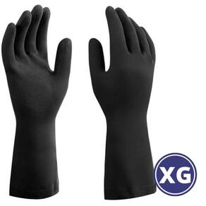Kit 10 Pares Luva Latex Antiderrapante Preta Tam XXG Mucambo