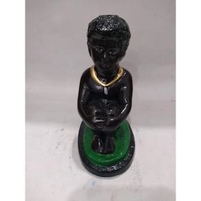 Imagem Ere Pretinho Da Sorte Escultura Gesso 20 Cm
