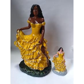 Imagem Pomba Gira Do Ouro Escultura Gesso Estatua 25 Cm