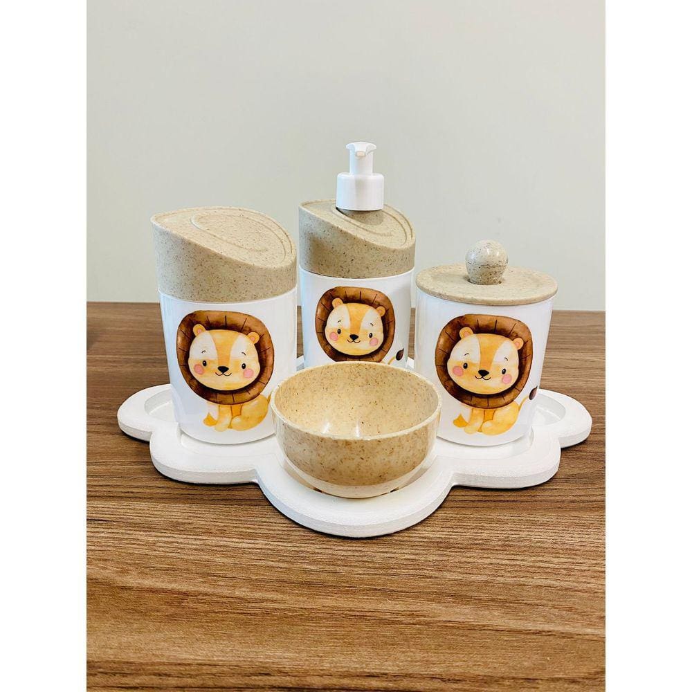 Kit Três Leões c/BANDEJA NUVEM COLOR