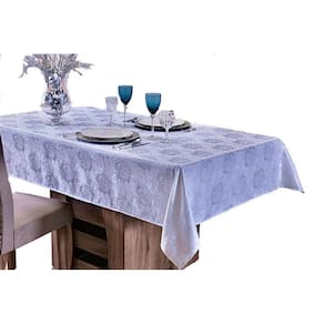 Toalha Mesa Posta 8 Cadeiras Jacquard Lisa 2,80M X 1,40M